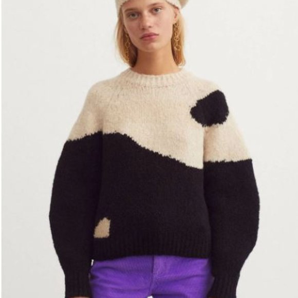 Paloma Wool Sweaters | Paloma Wool Yin Yang Sweater | Color: Black/White - Picture 5 of 8